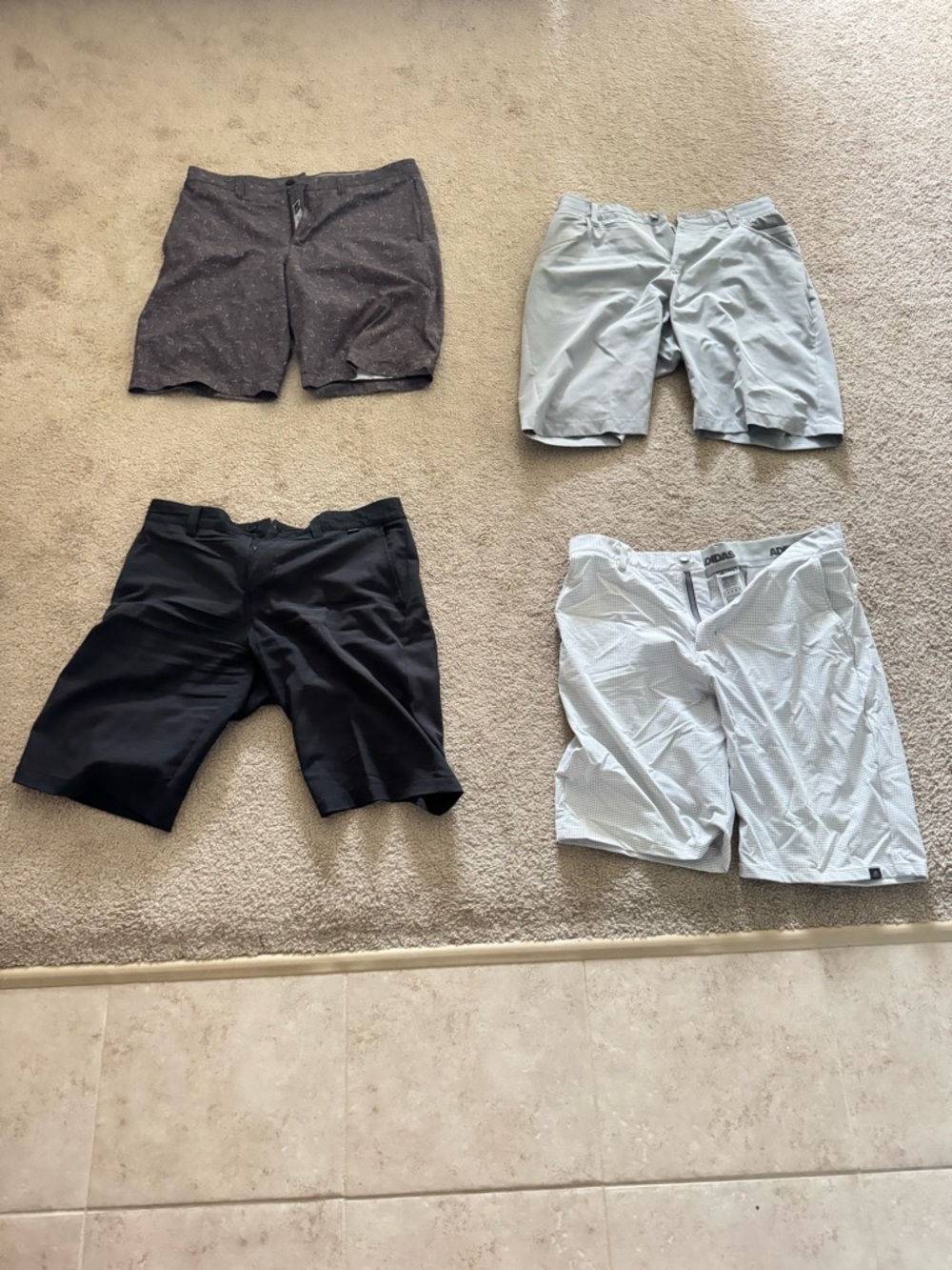 TravisMathew Men's Shorts Pack - Black and Light Gray Mix